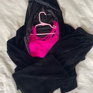 Girls Hip Hop Velour Track Suit Costume